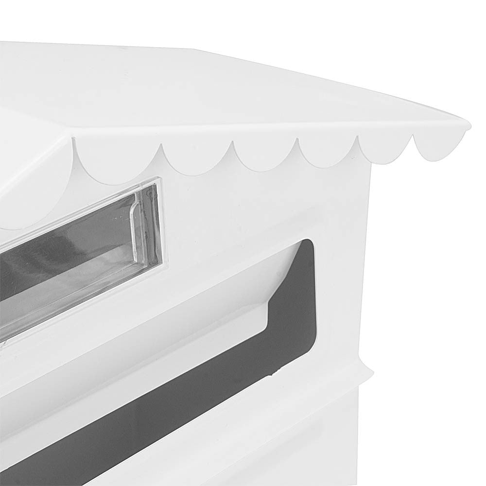 Buzón de correo con protección antilluvia y ventana de visualización