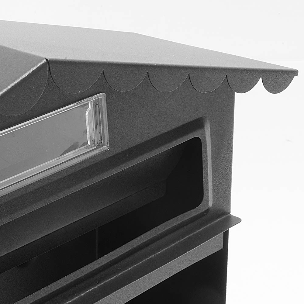 Buzón de correo con ventana de visualización para revisar la correspondencia