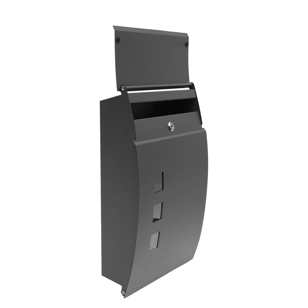 Buzón de correo Fabrilamp / Abrila fabricado en acero galvanizado color gris mate