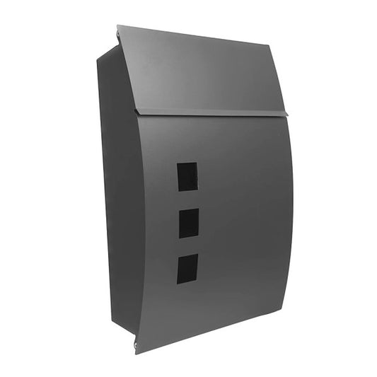 Buzón de Correo de Pared Mate 45x31x10 cm Acero Galvanizado Gris Fabrilamp - vista principal | Fabrilamp / Abrila