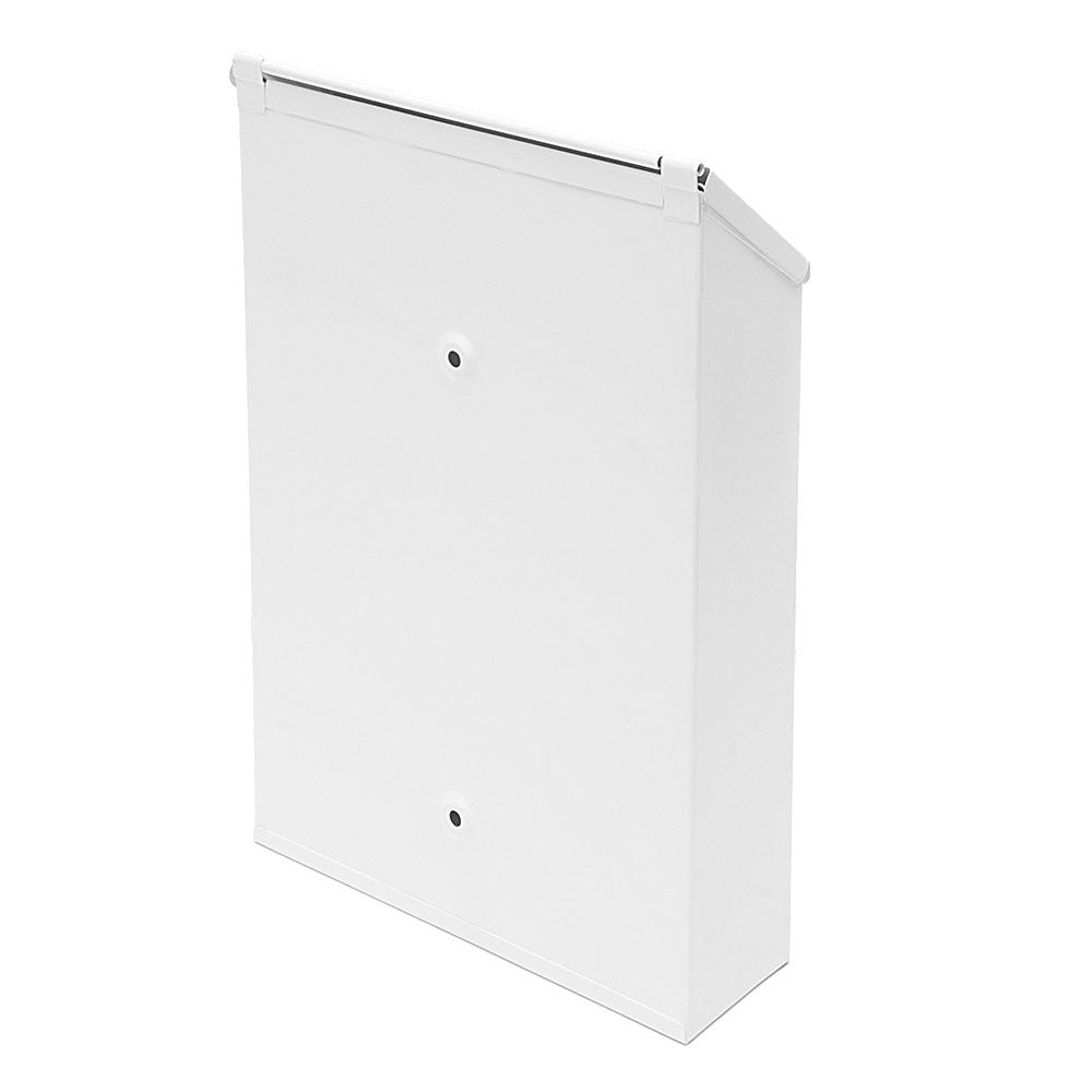 Buzón con cerradura de cilindro y tapa antilluvia para exterior