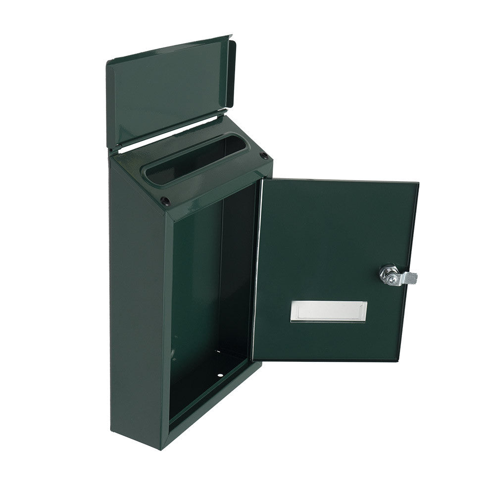 Buzón de correo Milena fabricado en acero galvanizado color verde