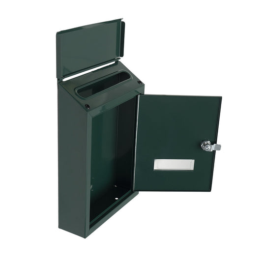 Buzón de correo Milena fabricado en acero galvanizado color verde