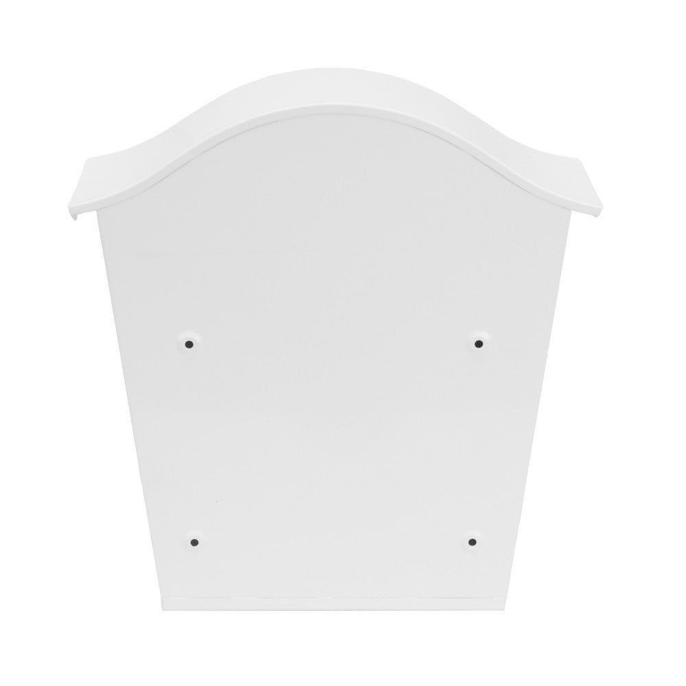 Buzón de correo Tilda fabricado en acero galvanizado color blanco