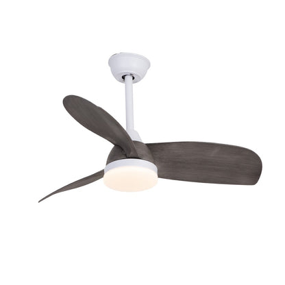Ventilador de Techo con Luz Byan Exterior Blanco y Ceniza 22W CristalRecord - vista principal | CristalRecord
