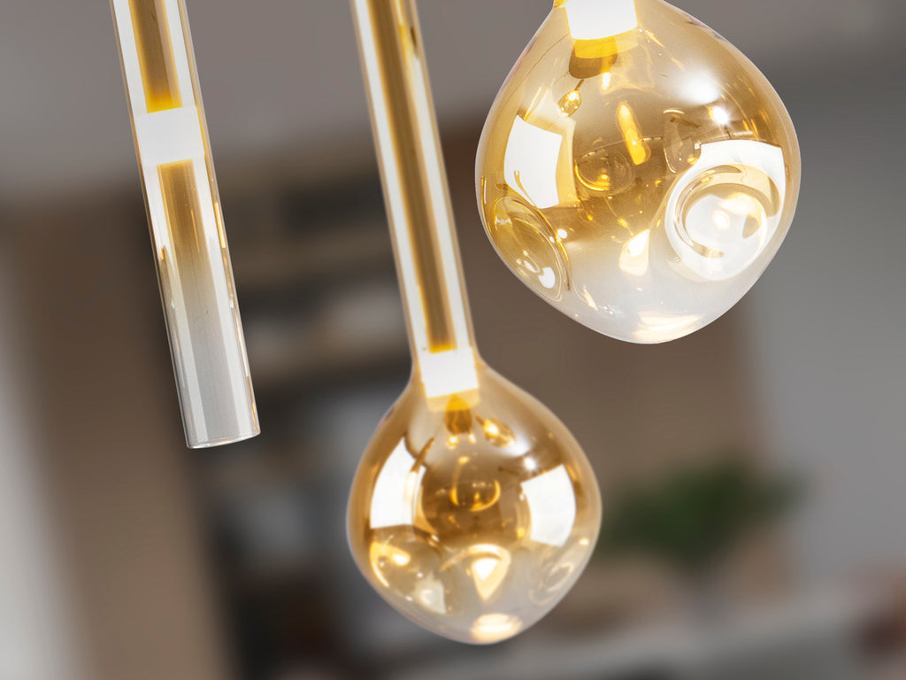 Lámpara Colgante Essenza 5 Luces Negro-Dorado - Schuller - 347020 - Vista 3