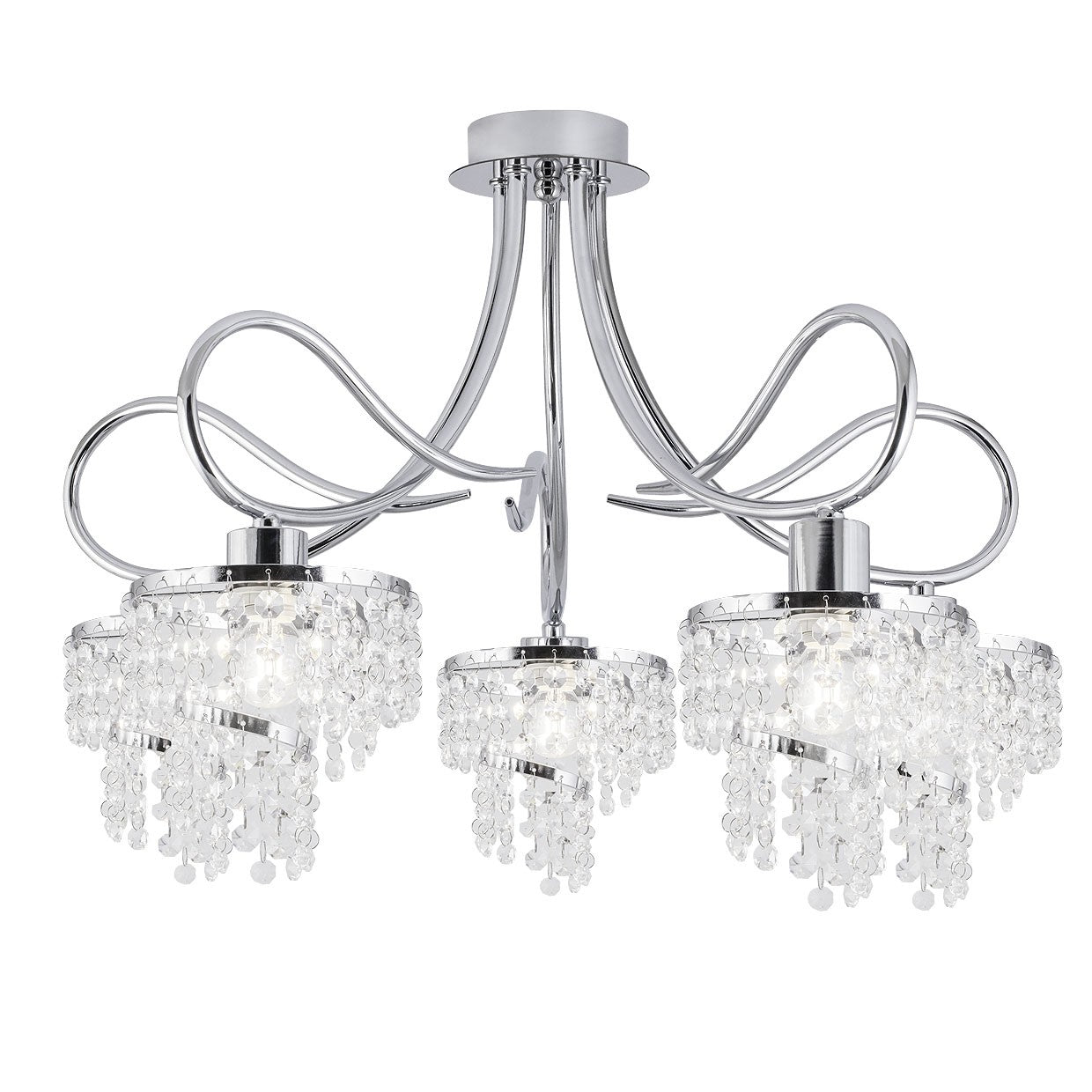 Lámpara colgante 5 luces DORA cromo AJP con diseño clásico - Vista principal