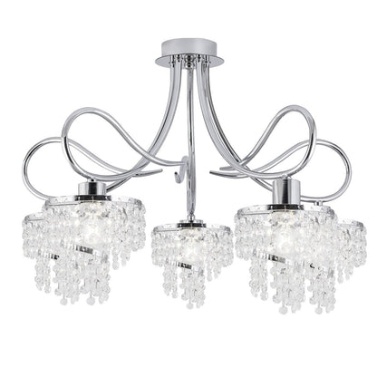 Lámpara colgante 5 luces DORA cromo AJP con diseño clásico - Vista principal