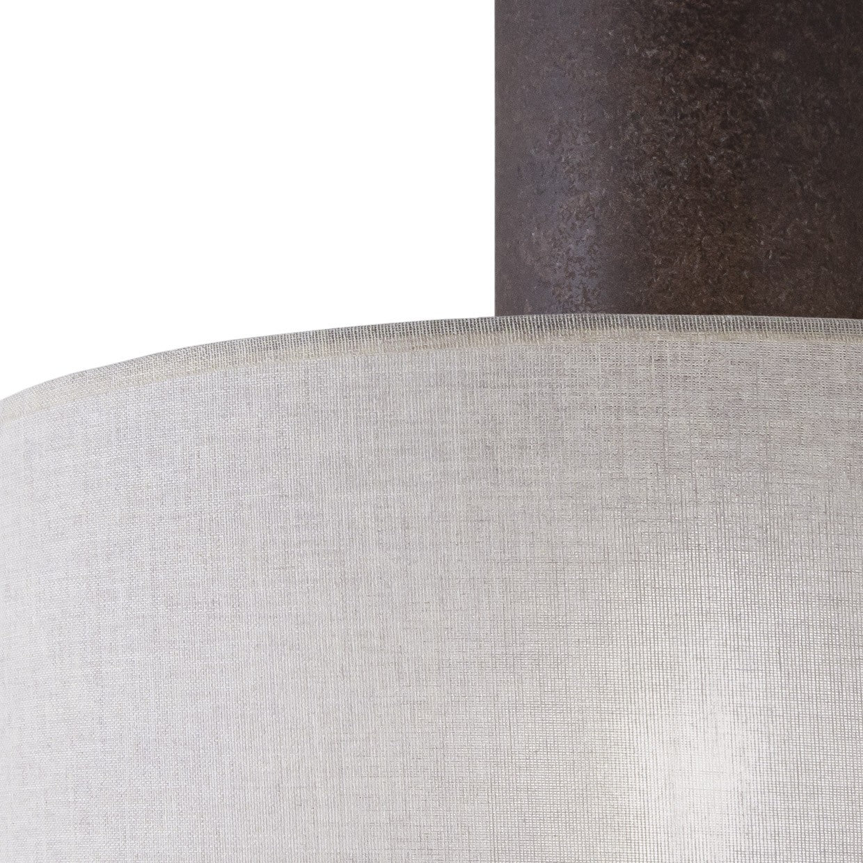 Detalle de pantallas y metal de la lámpara colgante Brandy ALEMAR - Vista lateral