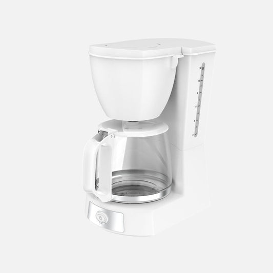 Cafetera de Goteo Valkiria 12 Tazas 680 W Blanco Fabrilamp - Vista frontal principal en fondo blanco | LuzGurú