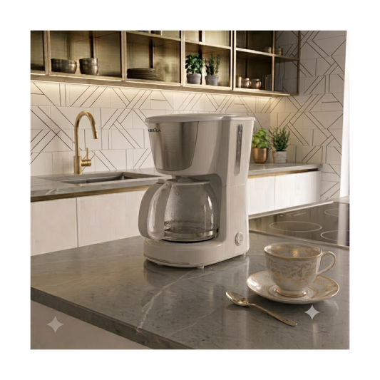 Cafetera de Goteo Wanda 6 Tazas Blanca 550W Fabrilamp - vista principal | Fabrilamp / Abrila · Ref. 272513061