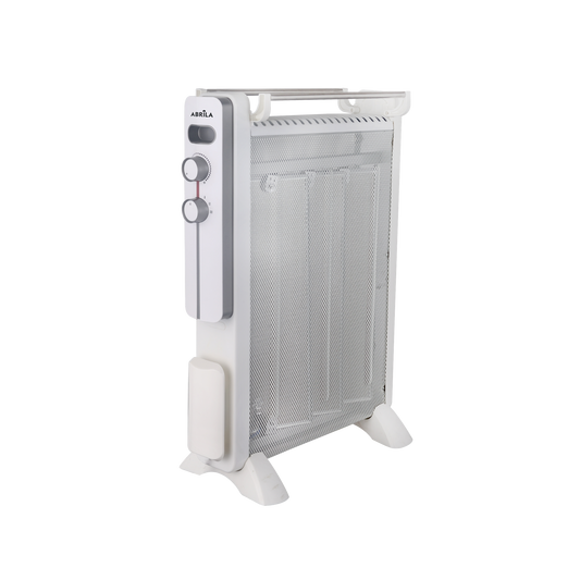 Radiador Eléctrico de Mica Caicos 1500 W 3 Potencias Blanco y Gris Fabrilamp - vista principal | Fabrilamp / Abrila · Ref. 228821501