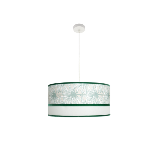 Lámpara Colgante Caledonia 3 Luces E27 60 cm Blanco y Verde Fabrilamp - vista principal | Fabrilamp / Abrila · Ref. 248996006