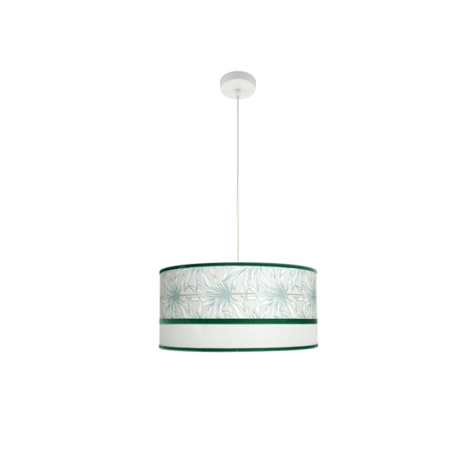 Lámpara Colgante Caledonia 2 Luces E27 50 cm Blanco y Verde Fabrilamp - vista principal | Fabrilamp / Abrila · Ref. 248995006