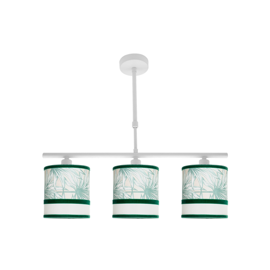 Lámpara de Techo Regleta Caledonia 3 Luces E14 Blanco y Verde Fabrilamp - vista principal | Fabrilamp / Abrila · Ref. 248953006
