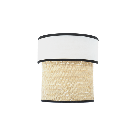 Aplique de Pared Camboya 30 cm Blanco y Natural Fabrilamp - vista principal | Fabrilamp / Abrila · Ref. 227661026