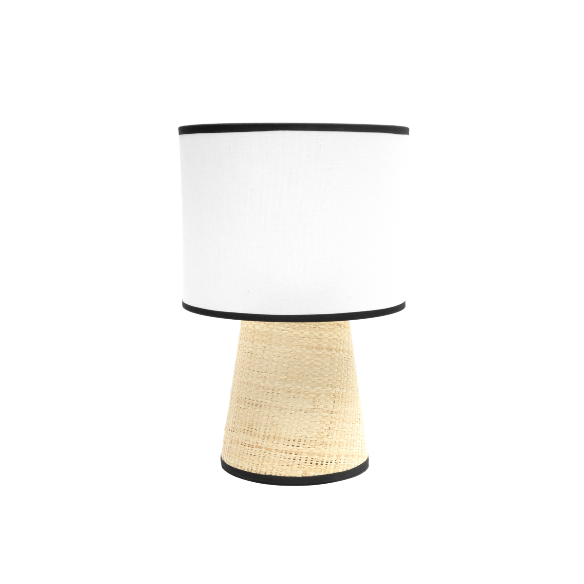 Lámpara de Sobremesa Camboya 39 cm Blanco y Natural Fabrilamp - vista principal | Fabrilamp / Abrila · Ref. 227671026