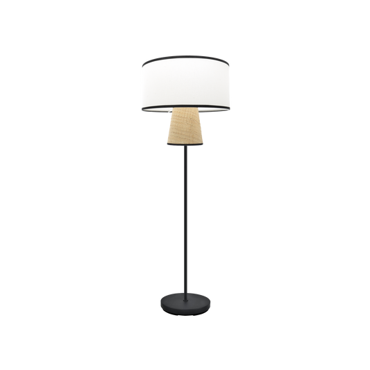 Lámpara de Pie Camboya 189 cm Pantalla Cañizo y Lino Fabrilamp - vista principal | Fabrilamp / Abrila · Ref. 227641026