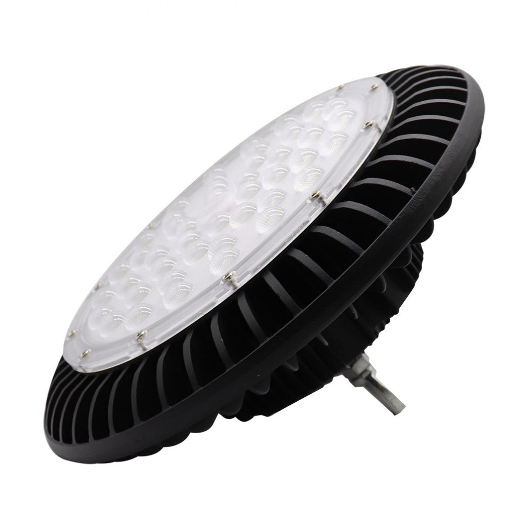 Campana LED Monzonita negra, luz potente ideal para iluminación de talleres