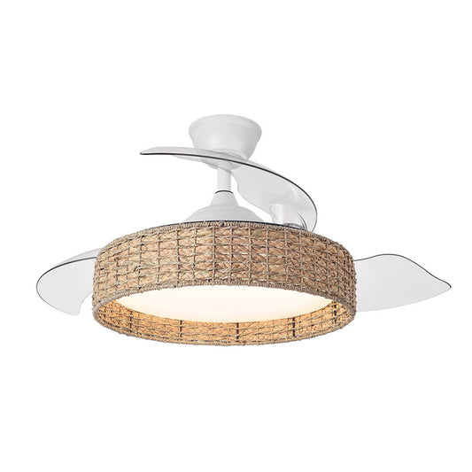 Ventilador de Techo Canario 107 cm Aspas Retráctiles con LED Blanco/Natural Fabrilamp - imagen 2 | Fabrilamp / Abrila · Ref. 242991368