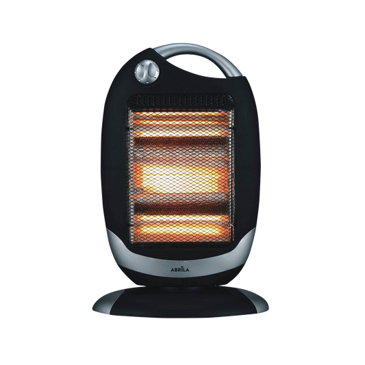 Estufa Eléctrica Portátil Candente 1200 W Oscilante Negro y Plata Fabrilamp - vista principal | Fabrilamp / Abrila · Ref. 202351278