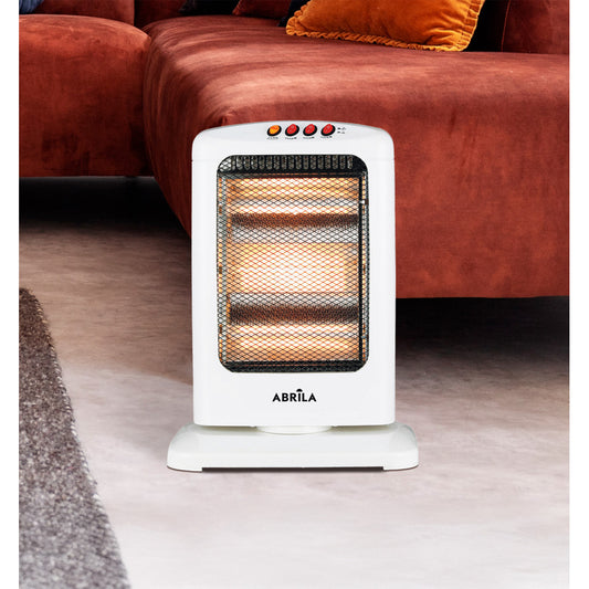 Estufa Eléctrica Portátil Candente 1200 W Oscilante Blanco Fabrilamp - imagen 2 | Fabrilamp / Abrila · Ref. 202321201