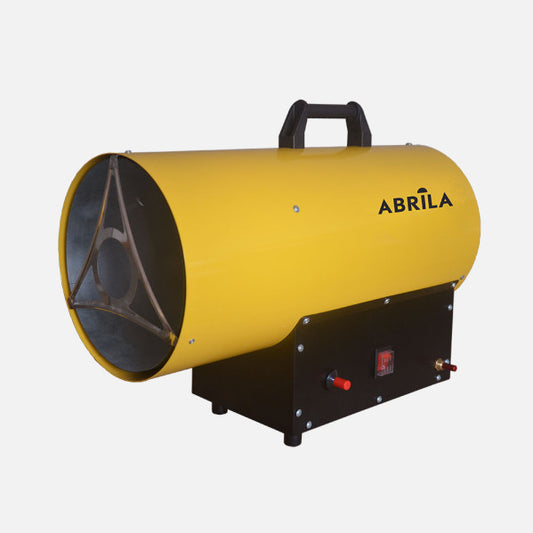 Cañón Calefactor de Gas Propano Micra 30 kW Amarillo/Negro Fabrilamp - Vista frontal principal en fondo blanco | LuzGurú