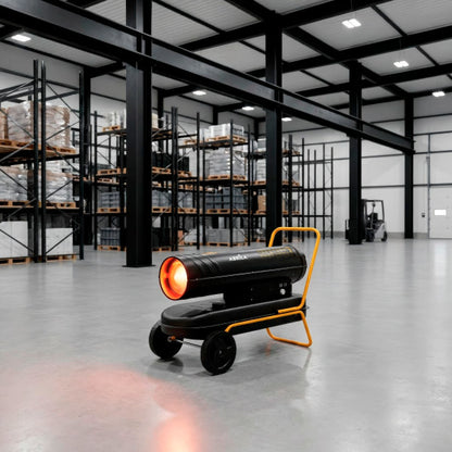 Cañón Calefactor a Gasóleo Alpine 50 kW Negro y Amarillo Fabrilamp - imagen 2 | Fabrilamp / Abrila
