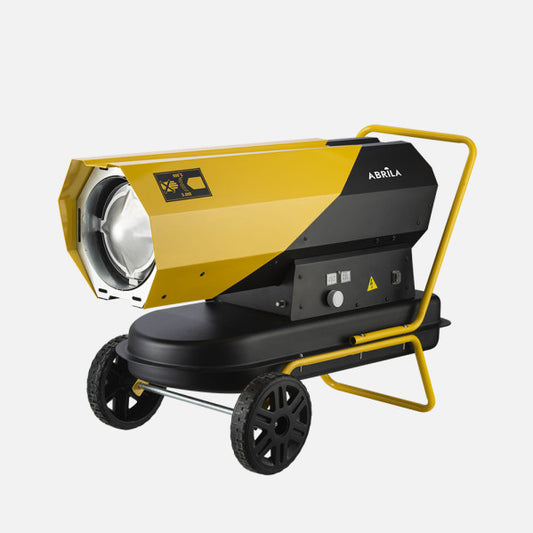 Cañón Calefactor Gasóleo Dixon 30 kW Negro/Amarillo 19 L Fabrilamp - Vista frontal principal en fondo blanco | LuzGurú