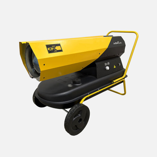 Cañón Calefactor Gasóleo Dixon 50 kW Negro/Amarillo 45 L Fabrilamp - Vista frontal principal en fondo blanco | LuzGurú