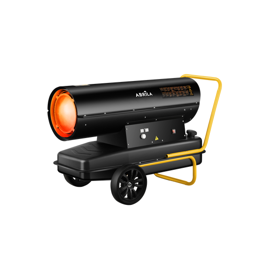 Cañón Calefactor a Gasóleo Alpine 80 kW Negro y Amarillo Fabrilamp - vista principal | Fabrilamp / Abrila · Ref. 281818050
