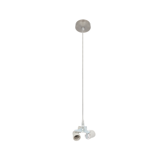 Armazón Colgante Cara 3xE27 Níquel M10 Fabrilamp - vista principal | Fabrilamp / Abrila · Ref. 201393003