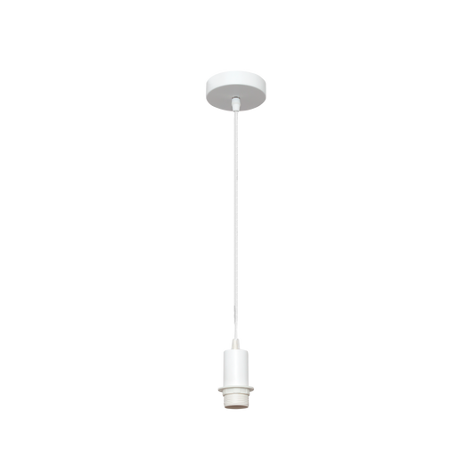Armazón Colgante para Pantalla Cara 1xE27 Blanco Fabrilamp - vista principal | Fabrilamp / Abrila · Ref. 20139PA01