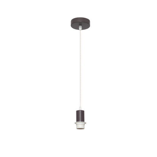 Armazón Colgante para Pantalla Cara 1xE27 Marrón Fabrilamp - vista principal | Fabrilamp / Abrila · Ref. 20139PA02