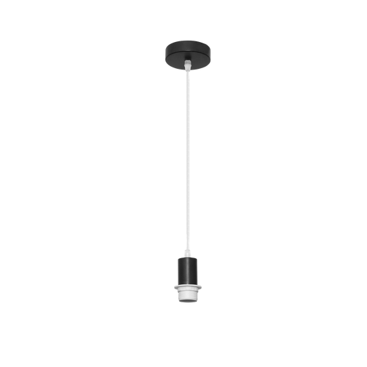 Armazón Colgante para Pantalla Cara Negro Metal E27 Fabrilamp - vista principal | Fabrilamp / Abrila · Ref. 20139PA09