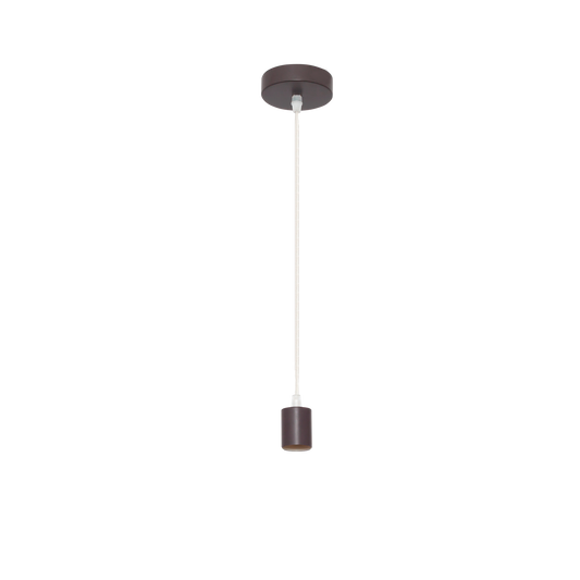 Armazón Colgante Cara 1xE27 Marrón Metal Regulable Fabrilamp - vista principal | Fabrilamp / Abrila · Ref. 20139CO02