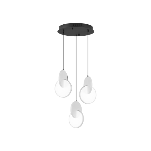 Plafón Moderno LED Carlota Negro / Blanco – vista principal · Ref. 234483001