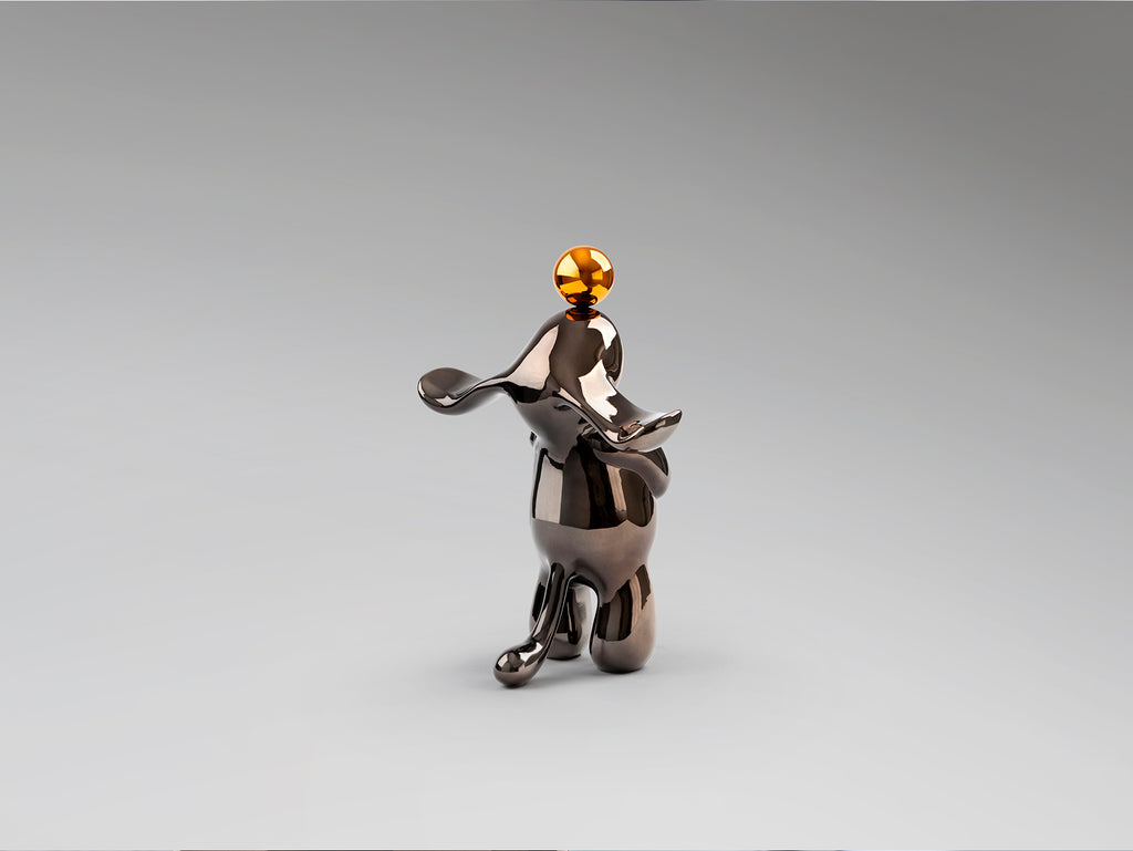 Figura Decorativa Conejo Pequeña Gris/Naranja - Schuller - 302258 - Vista 6