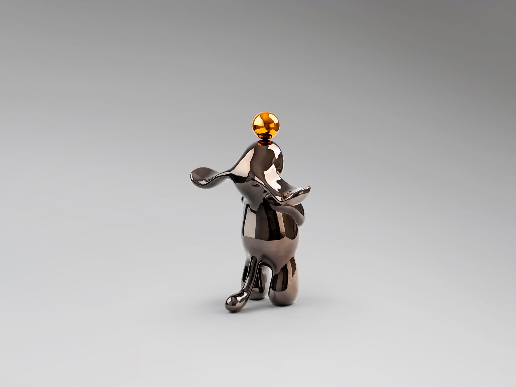 Figura Decorativa Conejo Pequeña Gris/Naranja - Schuller - 302258 - Vista 6