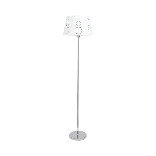 Lámpara de Pie Celaya 166 cm Pantalla Calada Blanca Fabrilamp - vista principal | Fabrilamp / Abrila · Ref. 122141001