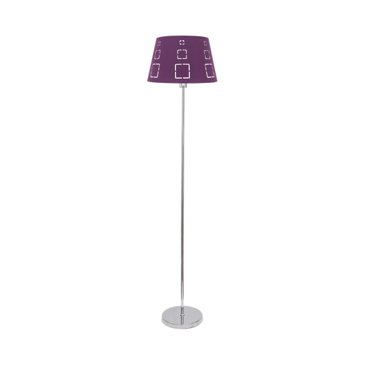 Lámpara de Pie de Salón Celaya 166 cm Pantalla Calada Berenjena Fabrilamp - vista principal | Fabrilamp / Abrila · Ref. 122141018