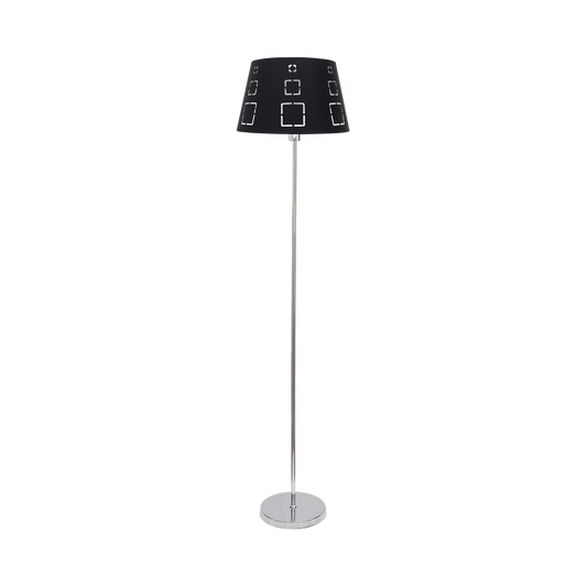 Pie de Salón Celaya 166 cm Pantalla Calada Negro Fabrilamp - vista principal | Fabrilamp / Abrila · Ref. 122141009