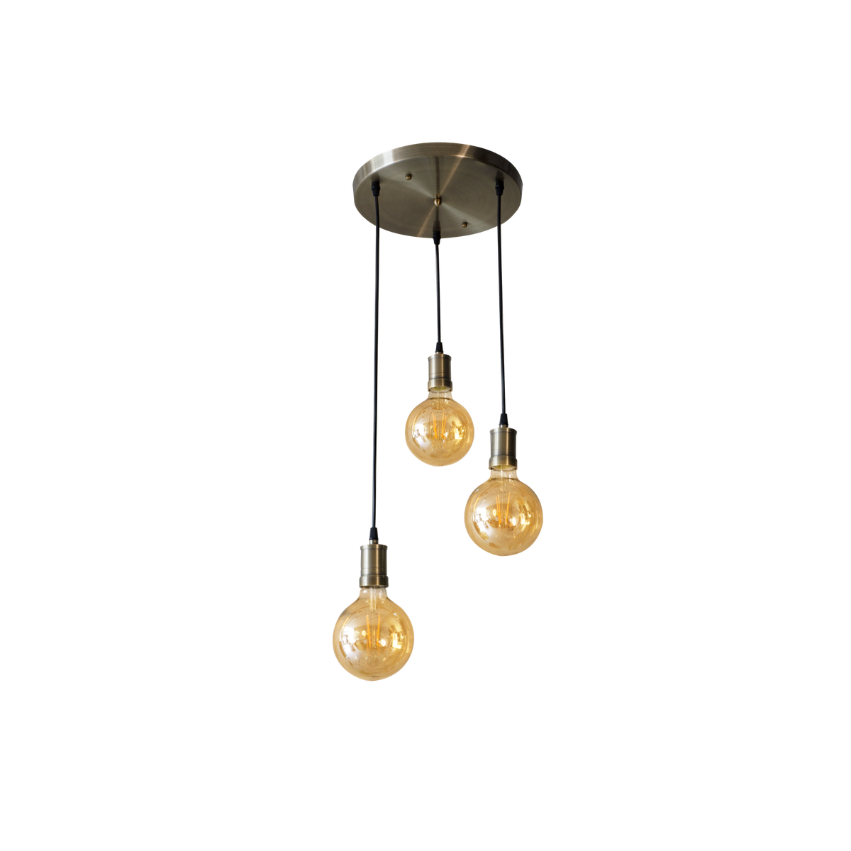 Lámpara Colgante Celso 3 Luces E27 Cuero Fabrilamp - vista principal | Fabrilamp / Abrila · Ref. 166783014