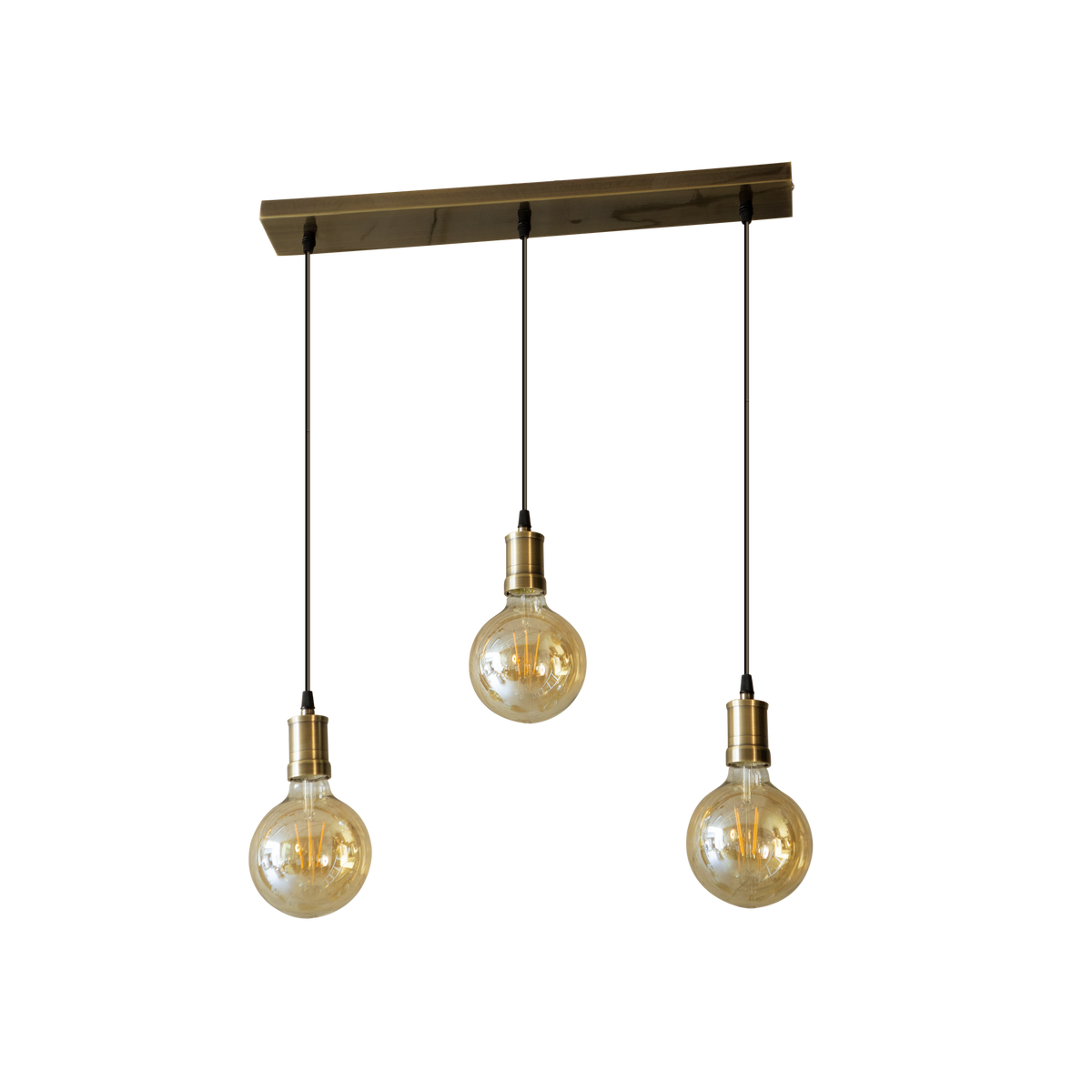 Lámpara Colgante Celso 3 Luces E27 Cuero Fabrilamp - vista principal | Fabrilamp / Abrila · Ref. 166793014