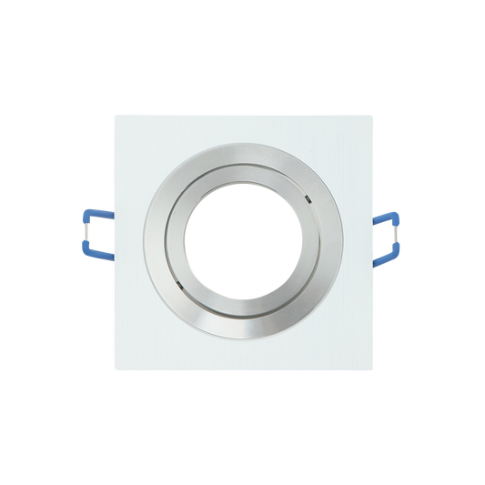 Empotrable Orientable de Techo Cenote 1xGU10 Cuadrado Blanco y Cromo Fabrilamp - vista principal | Fabrilamp / Abrila · Ref. 14348CU46