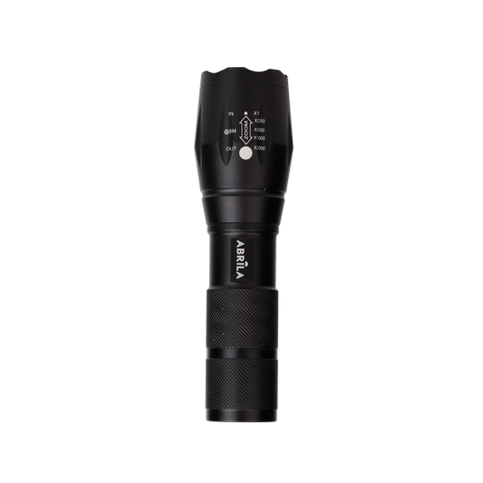 Linterna LED Táctica Centello 300 lm Zoom Aluminio Negra Fabrilamp - vista principal | Fabrilamp / Abrila · Ref. 194415009