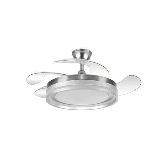 Ventilador de Techo con Luz LED Cerrato 107 cm Níquel Fabrilamp - vista principal | Fabrilamp / Abrila · Ref. 208691303