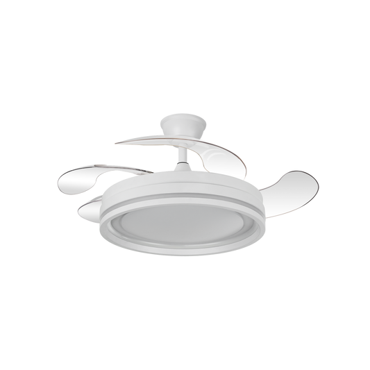 Ventilador de Techo Cerrato 107 cm Aspas Retráctiles y LED Blanco Fabrilamp - vista principal | Fabrilamp / Abrila · Ref. 208691301