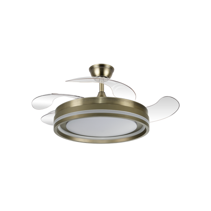 Ventilador de Techo Cerrato 107 cm Aspas Retráctiles Cuero Fabrilamp - vista principal | Fabrilamp / Abrila · Ref. 208691314