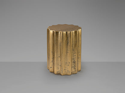 Mesa Auxiliar Estriada Dorada - Oro Patinado - Schuller - 409124 - Vista 4